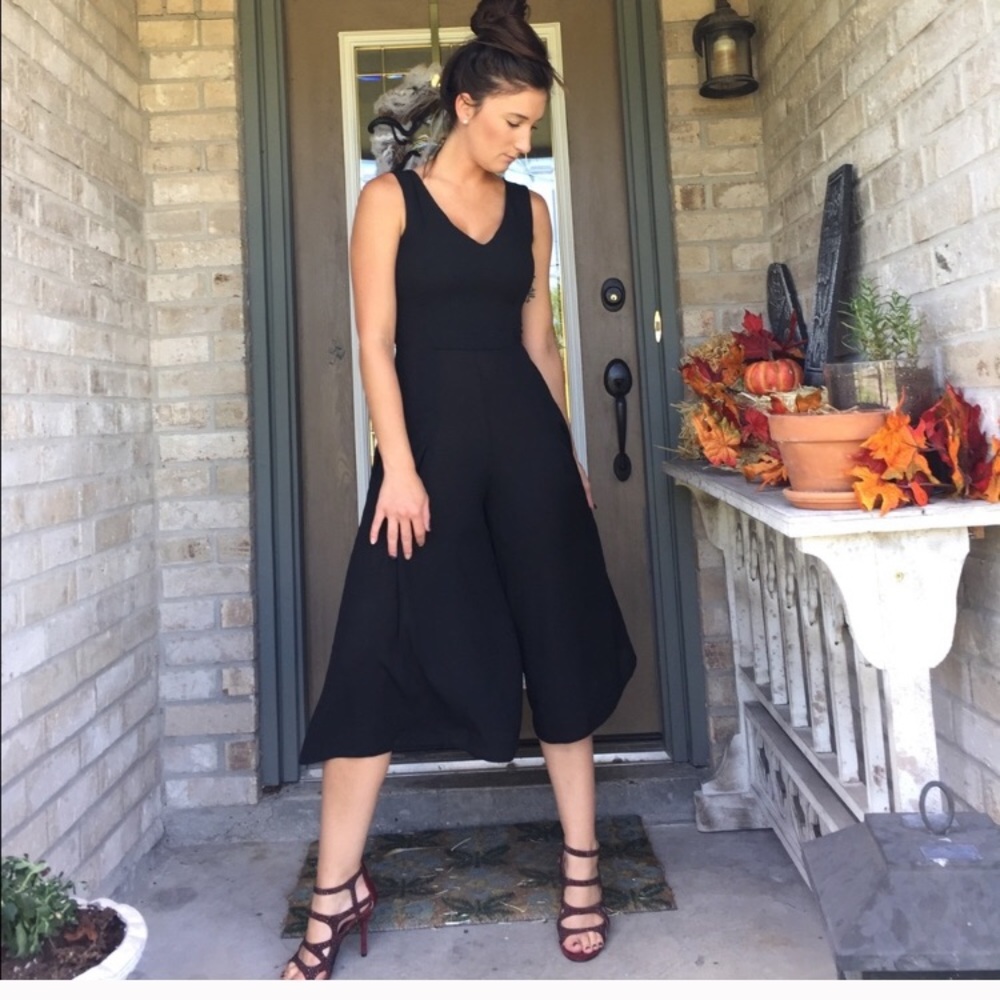Black jumpsuit calf length